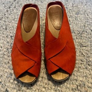 Bryr Sybil high heel clogs in tomato size 37/7